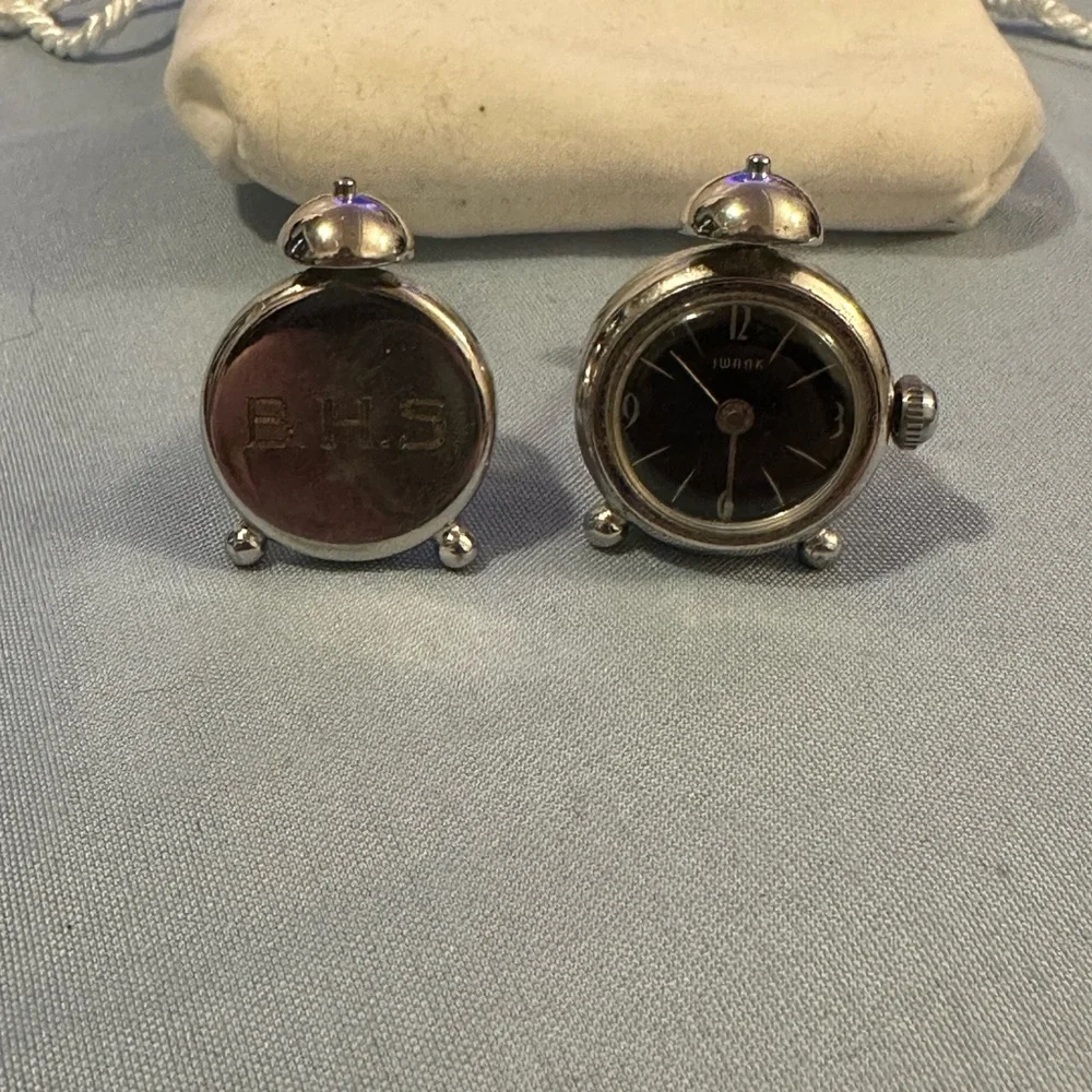 BHS Vintage clock cuff links‎